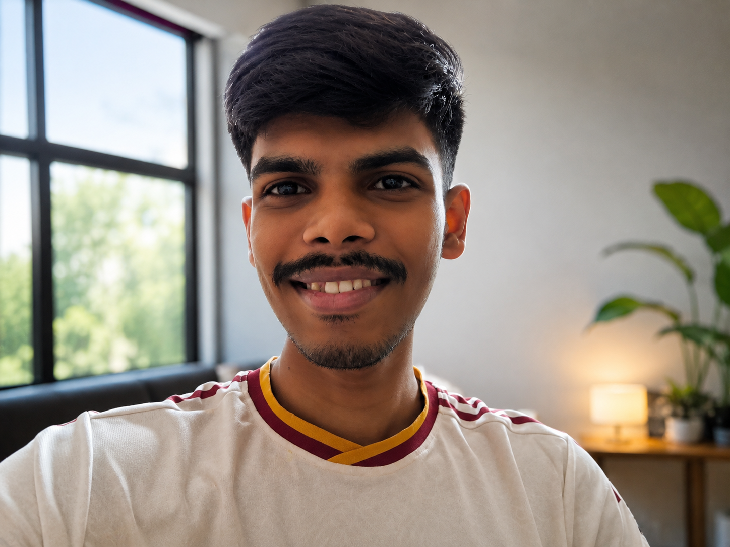 Sudhanshu Bagde working in the studio